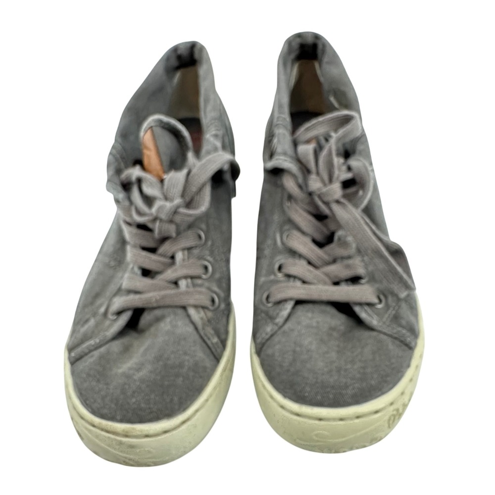 Women's Palladium Gray Canvas High Top Lace Up Sneakers Size 8 Casual Shoes